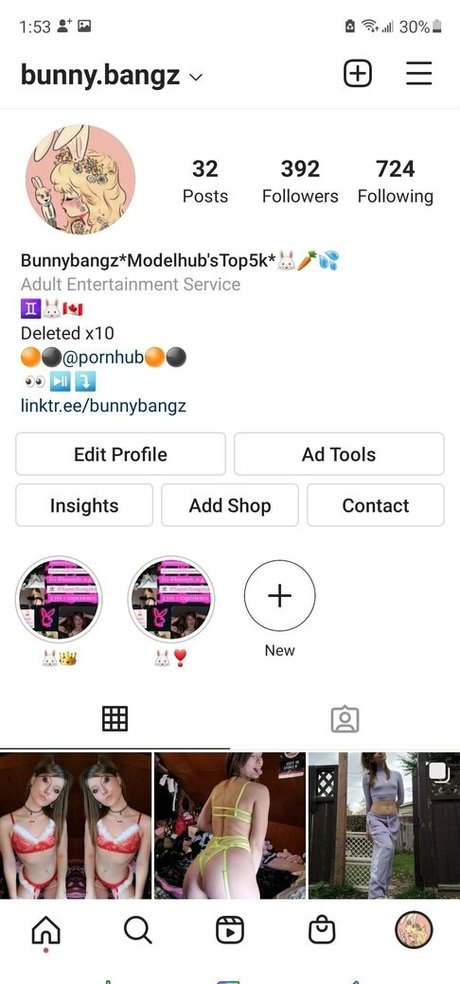 Alaston vuotanut OnlyFans-kuva Bunnybangzfree