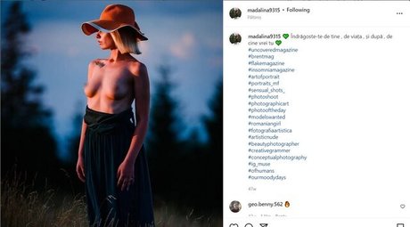 Alaston vuotanut OnlyFans-kuva Madalina Oros