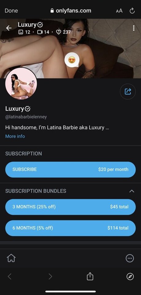 Nahá fotka uniklých OnlyFans od Latinabarbielenney